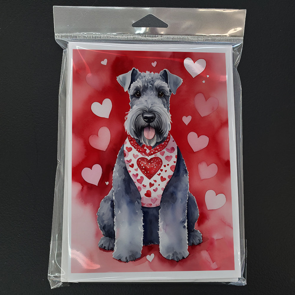 Kerry Blue Terrier My Valentine Greeting Cards Pack of 8