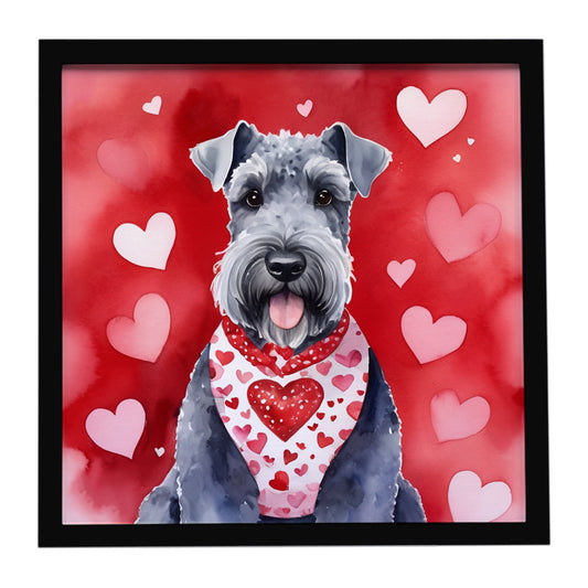 Buy this Kerry Blue Terrier My Valentine Framed Metal Print