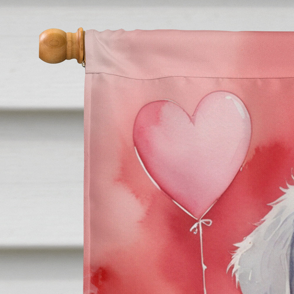 Kuvasz My Valentine House Flag