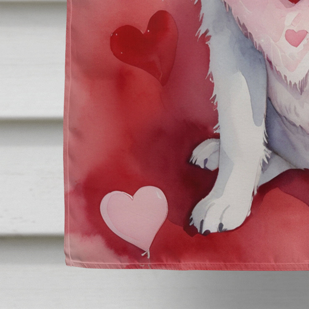 Kuvasz My Valentine House Flag