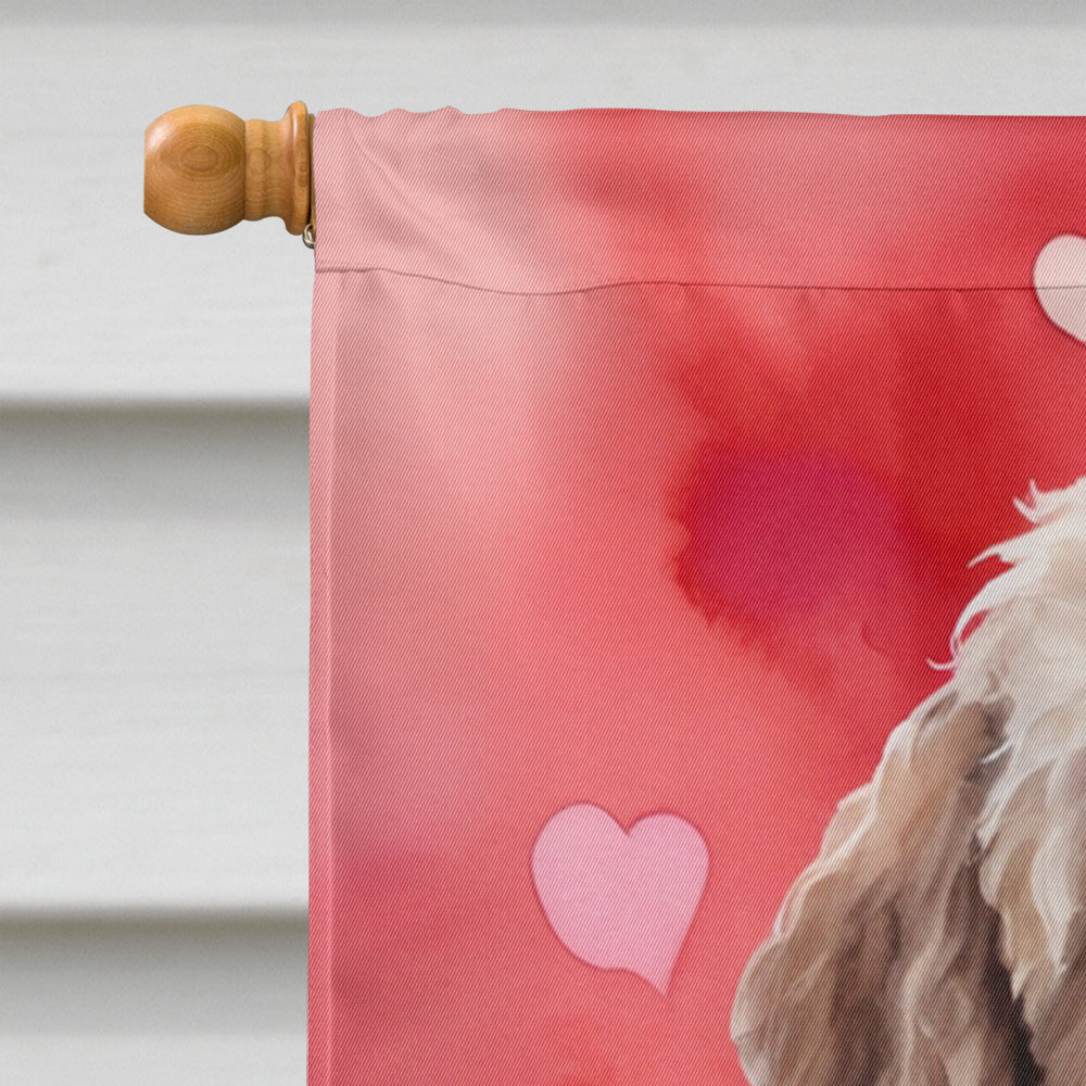 Labradoodle My Valentine House Flag