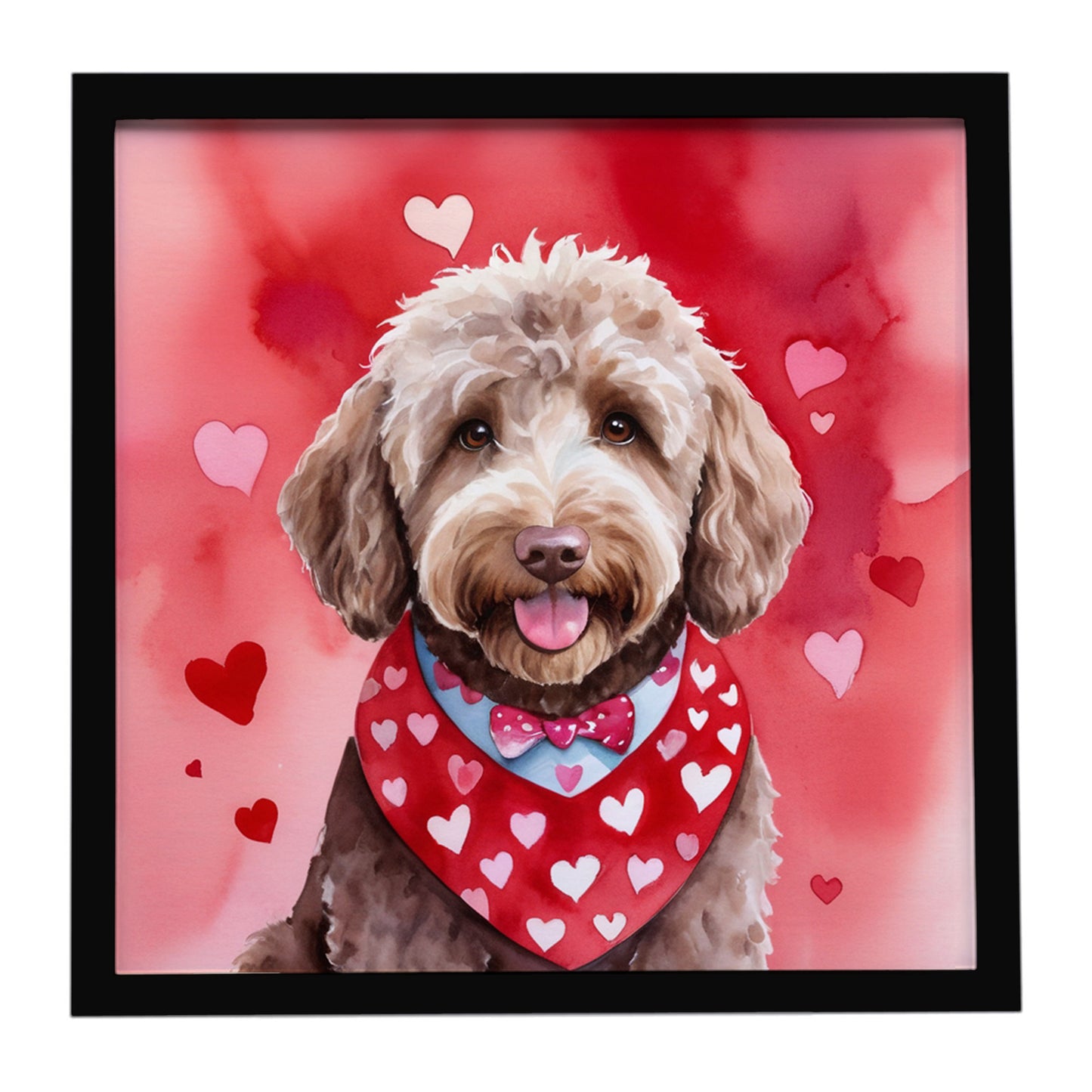 Buy this Labradoodle My Valentine Framed Metal Print