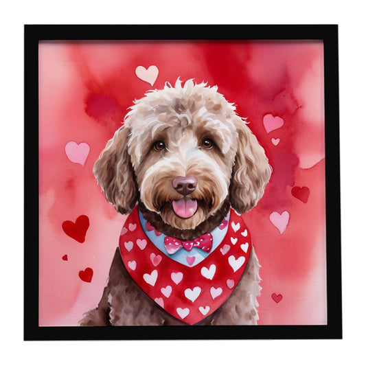 Buy this Labradoodle My Valentine Framed Metal Print