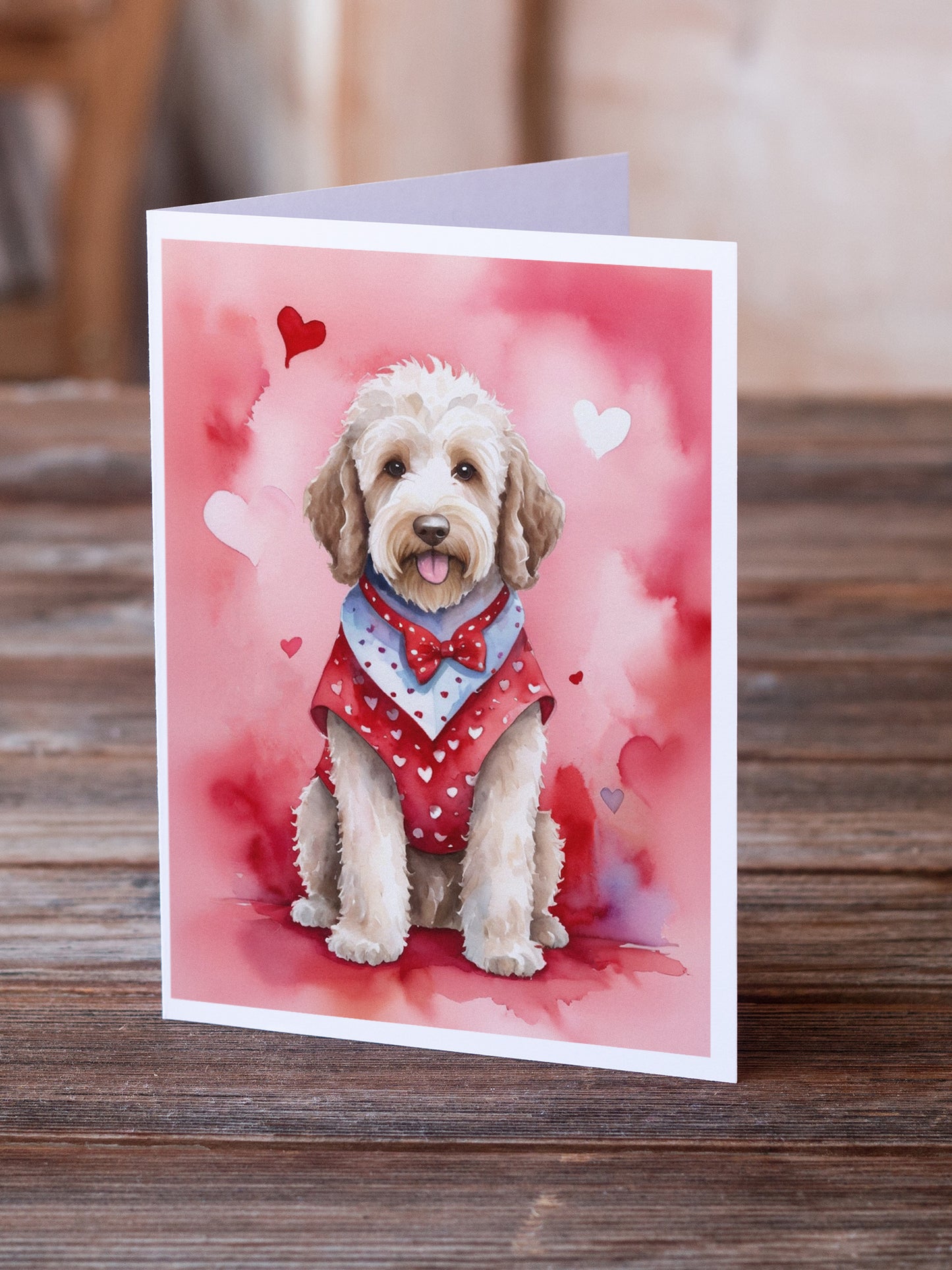 Labradoodle My Valentine Greeting Cards Pack of 8