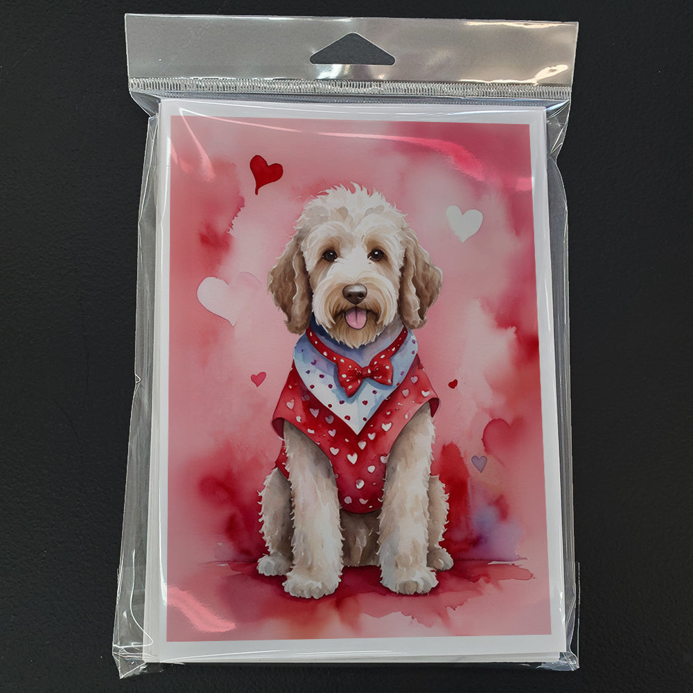 Labradoodle My Valentine Greeting Cards Pack of 8