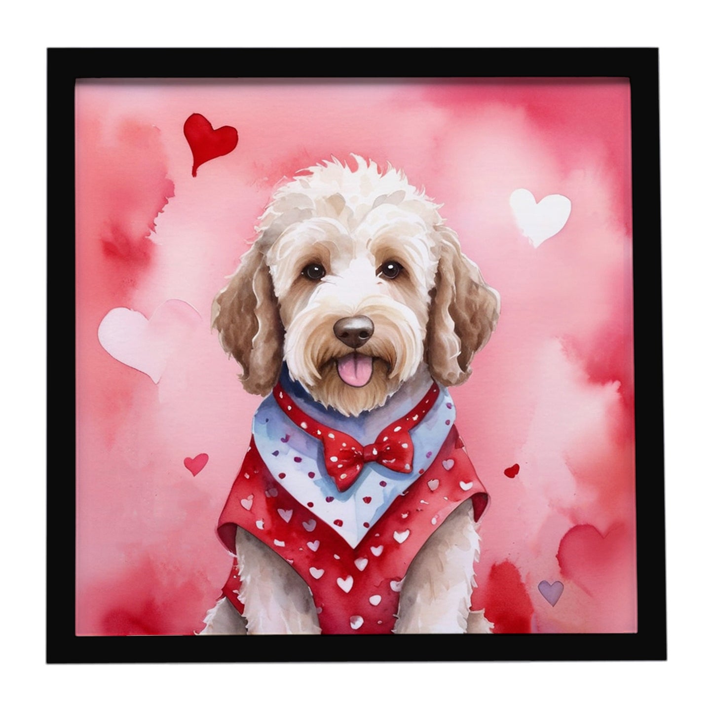Buy this Labradoodle My Valentine Framed Metal Print