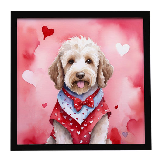 Buy this Labradoodle My Valentine Framed Metal Print