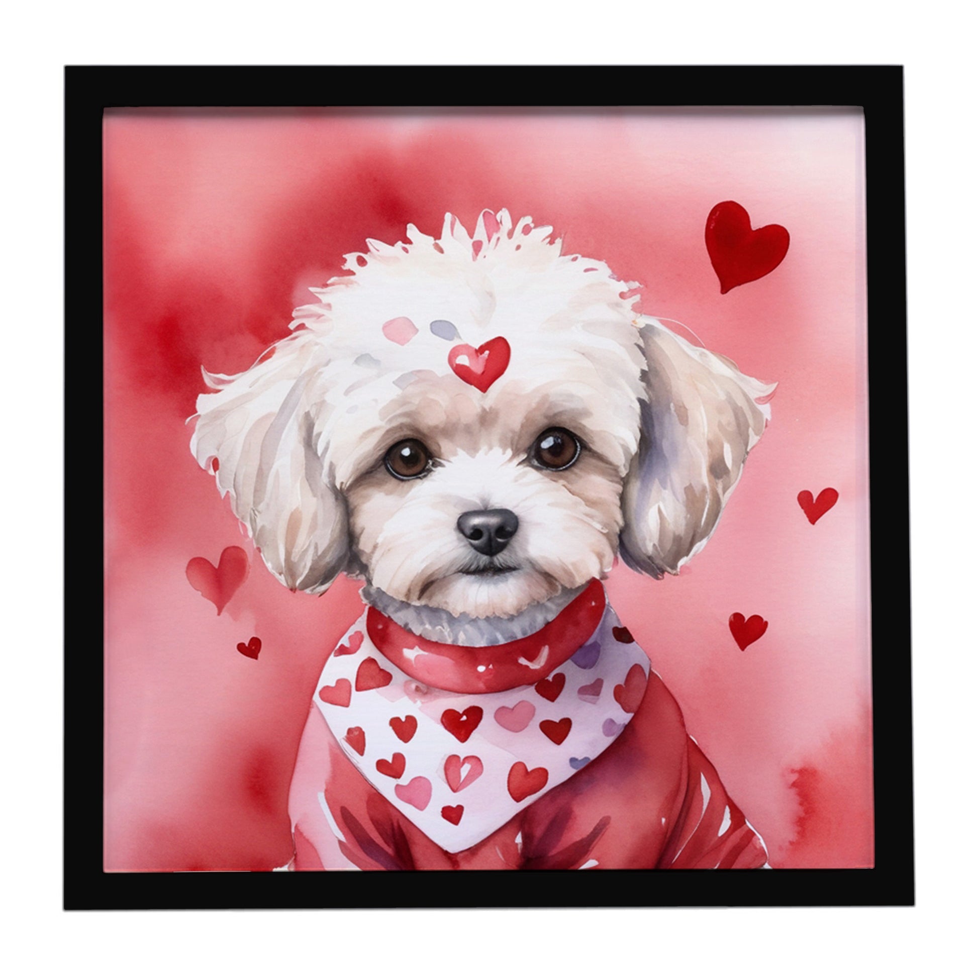 Buy this Maltipoo My Valentine Framed Metal Print