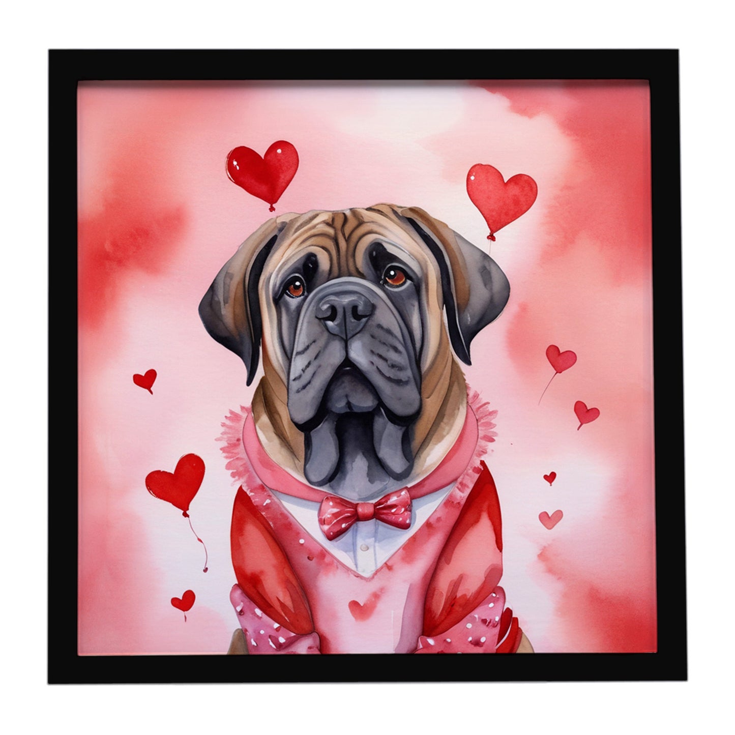 Buy this Mastiff My Valentine Framed Metal Print