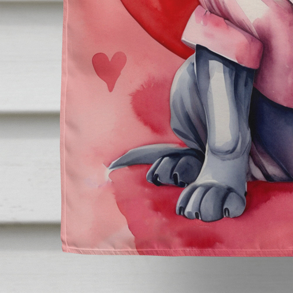 Neapolitan Mastiff My Valentine House Flag