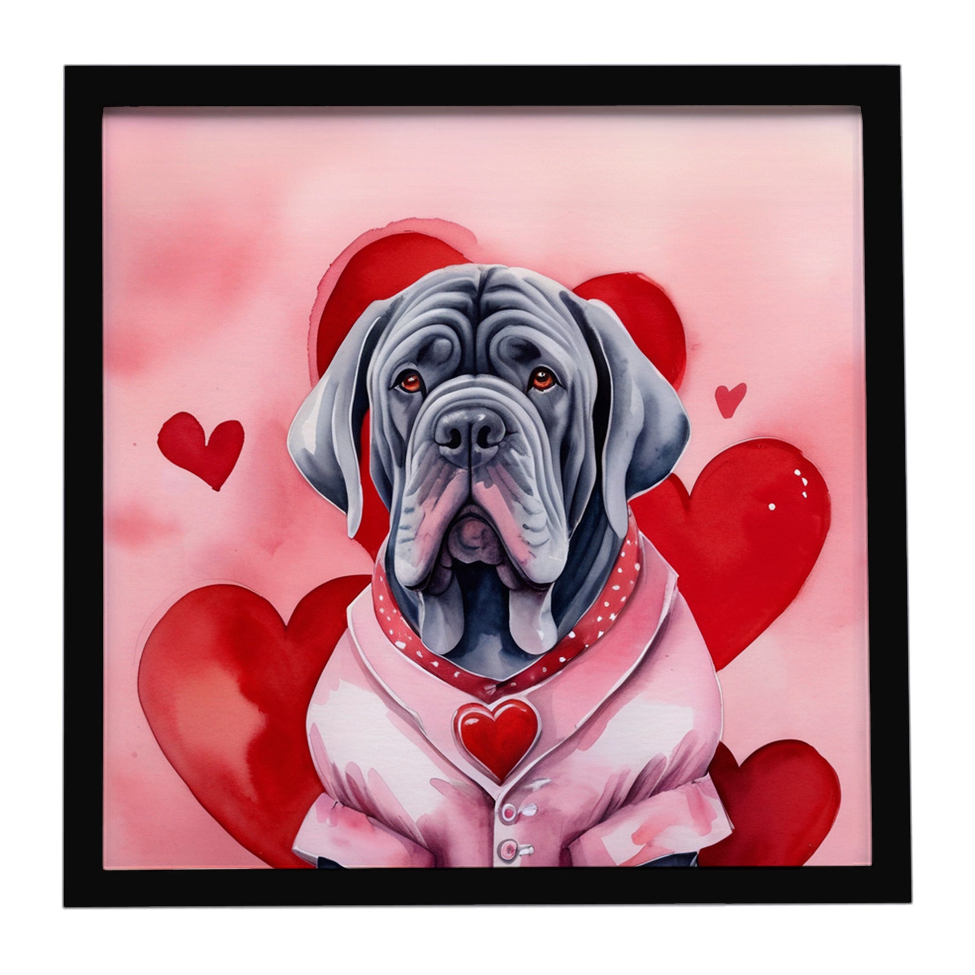Buy this Neapolitan Mastiff My Valentine Framed Metal Print