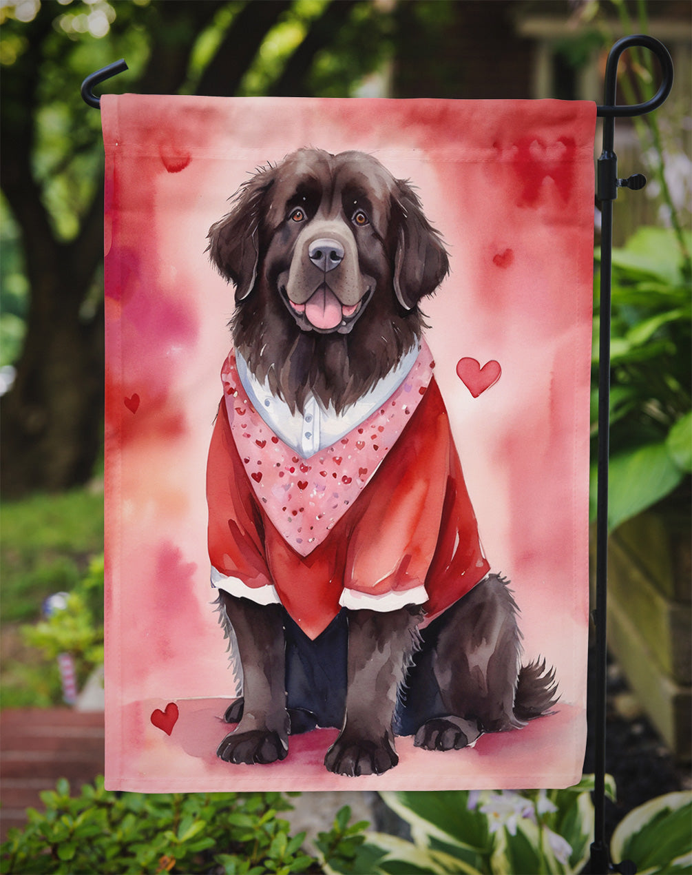 Newfoundland My Valentine Garden Flag