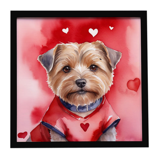 Buy this Norfolk Terrier My Valentine Framed Metal Print