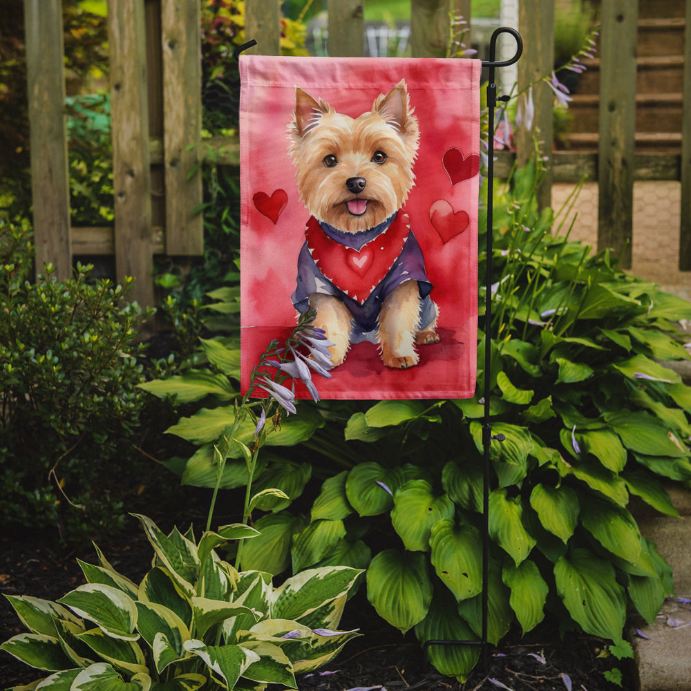 Norwich Terrier My Valentine Garden Flag