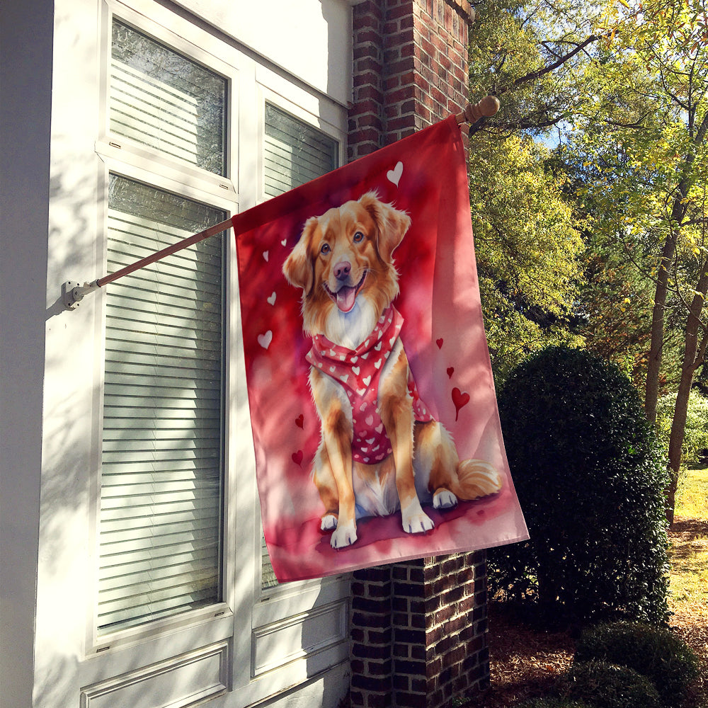 Nova Scotia Duck Tolling Retriever My Valentine House Flag