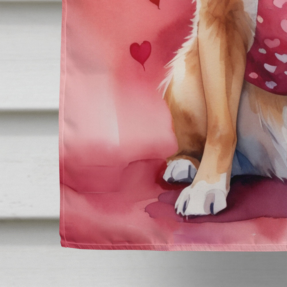 Nova Scotia Duck Tolling Retriever My Valentine House Flag