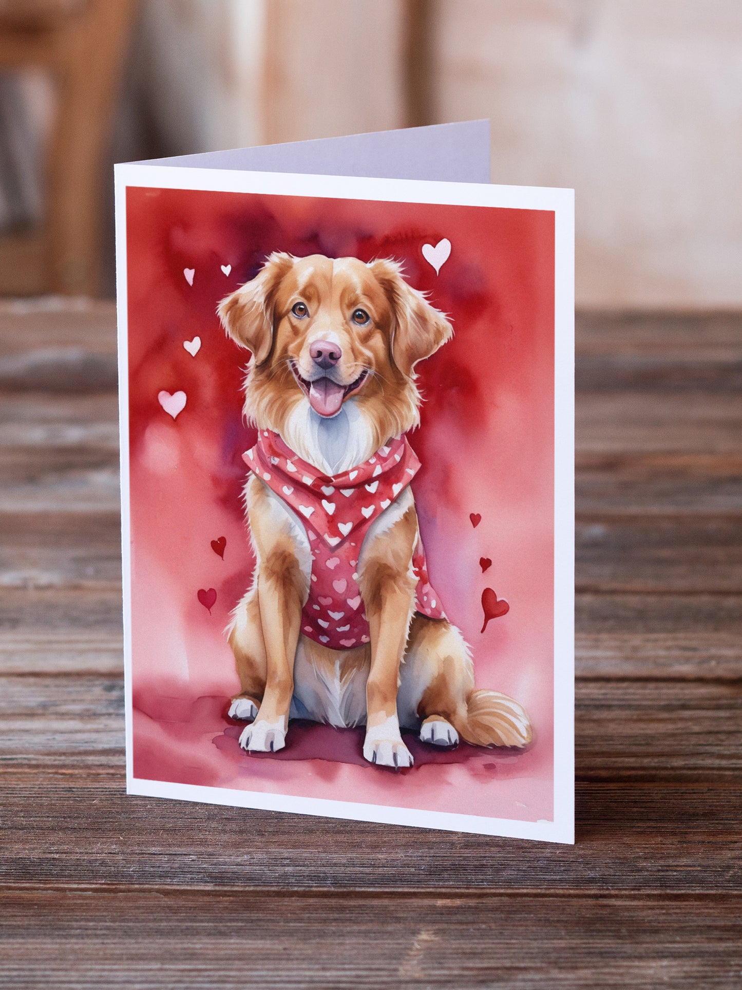 Nova Scotia Duck Tolling Retriever My Valentine Greeting Cards Pack of 8