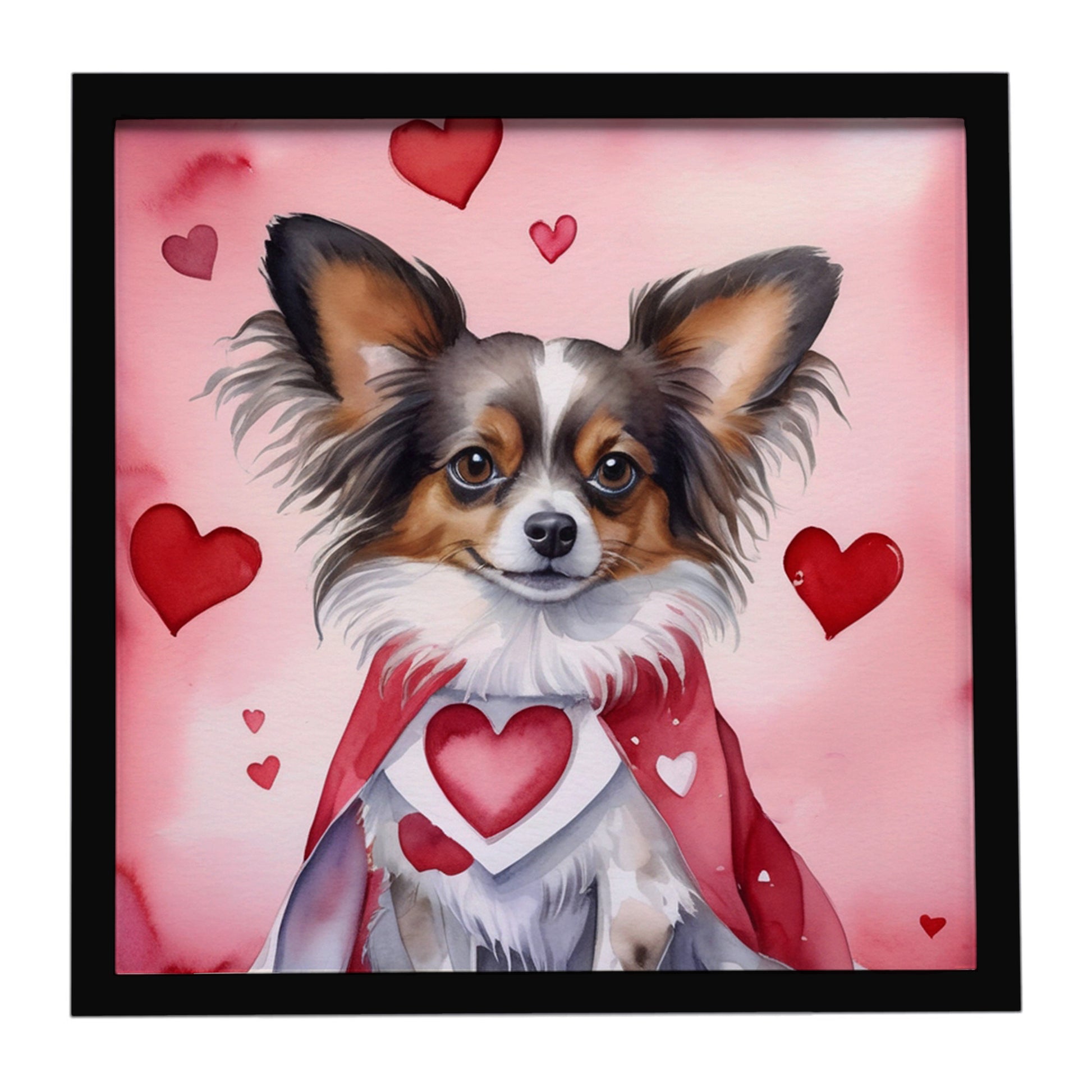 Buy this Papillon My Valentine Framed Metal Print