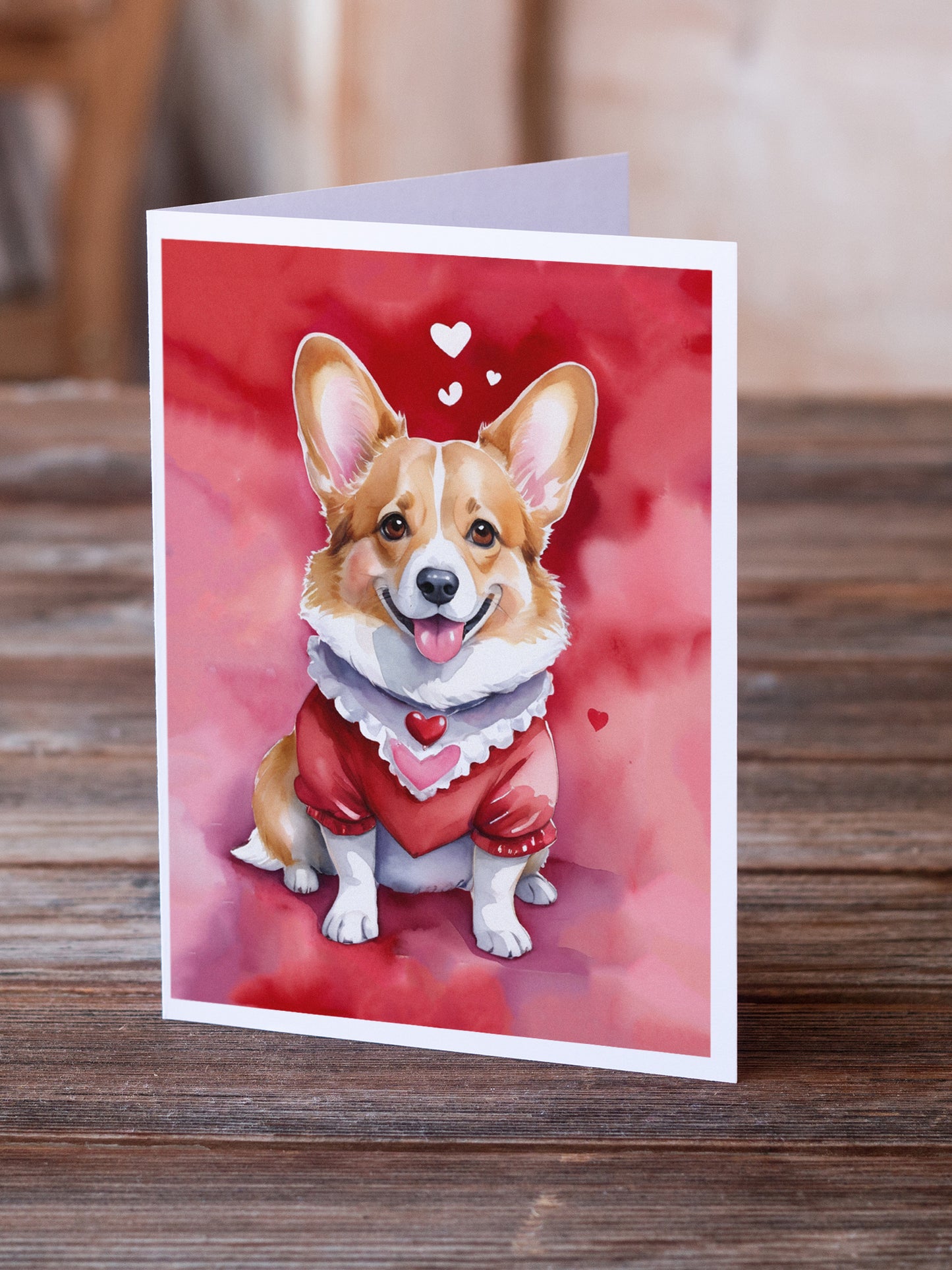 Corgi My Valentine Greeting Cards Pack of 8