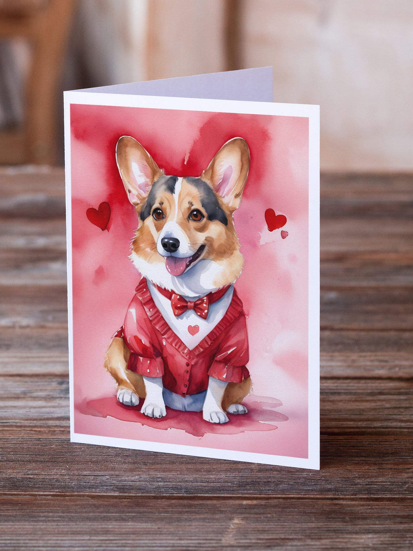 Corgi My Valentine Greeting Cards Pack of 8