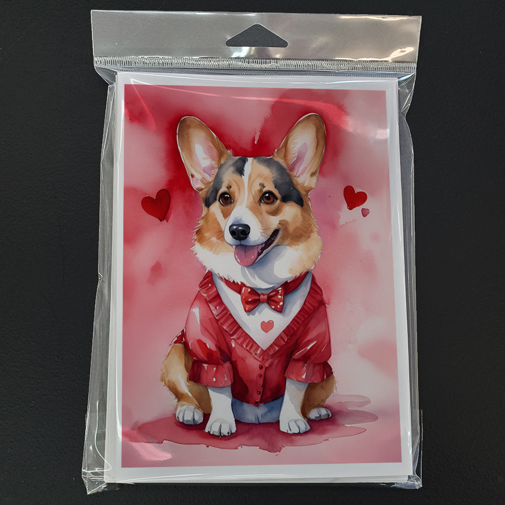 Corgi My Valentine Greeting Cards Pack of 8