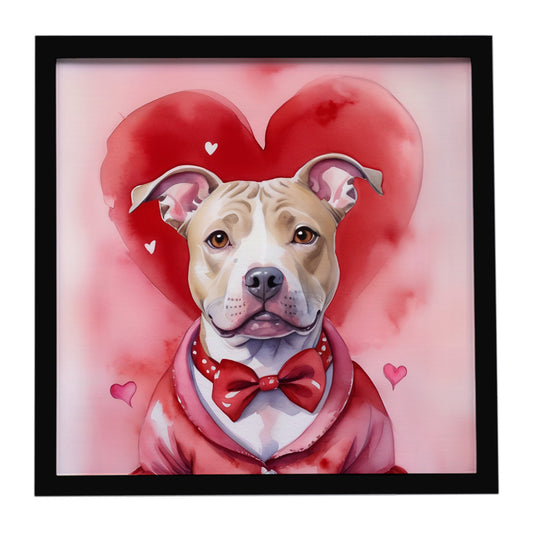 Buy this Pit Bull Terrier My Valentine Framed Metal Print