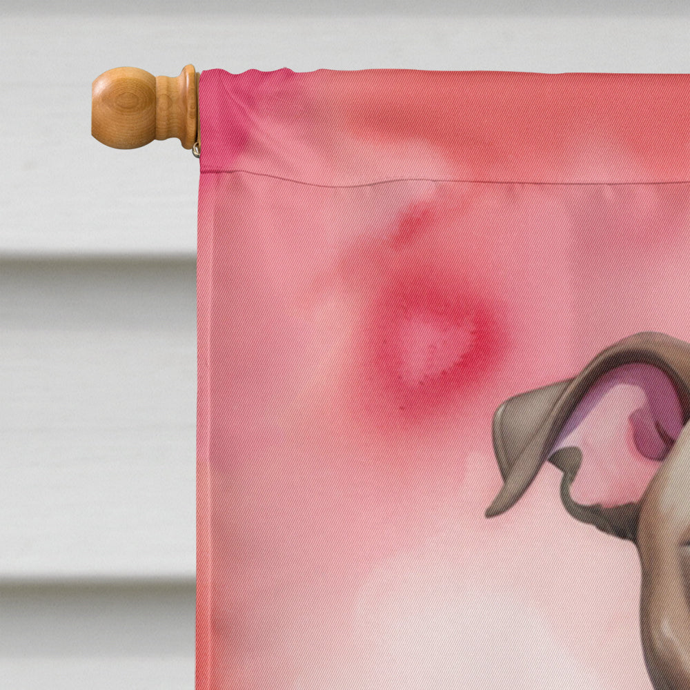 Pit Bull Terrier My Valentine House Flag