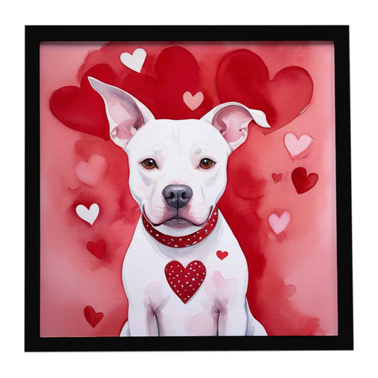 Buy this Pit Bull Terrier My Valentine Framed Metal Print