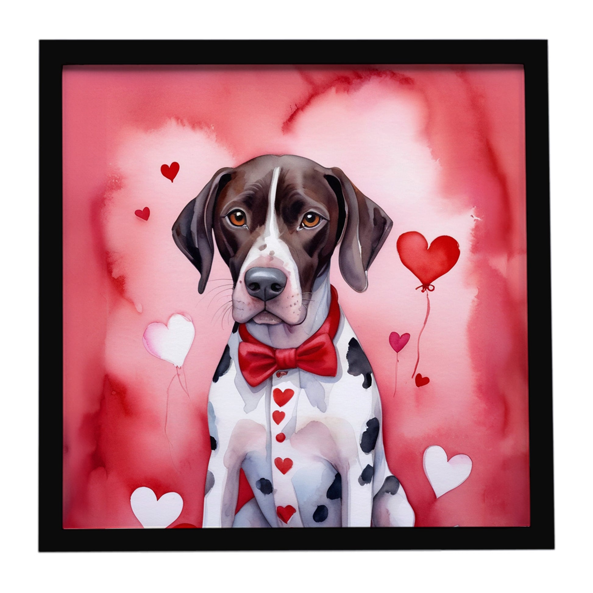 Buy this Pointer My Valentine Framed Metal Print