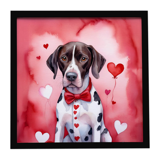 Buy this Pointer My Valentine Framed Metal Print