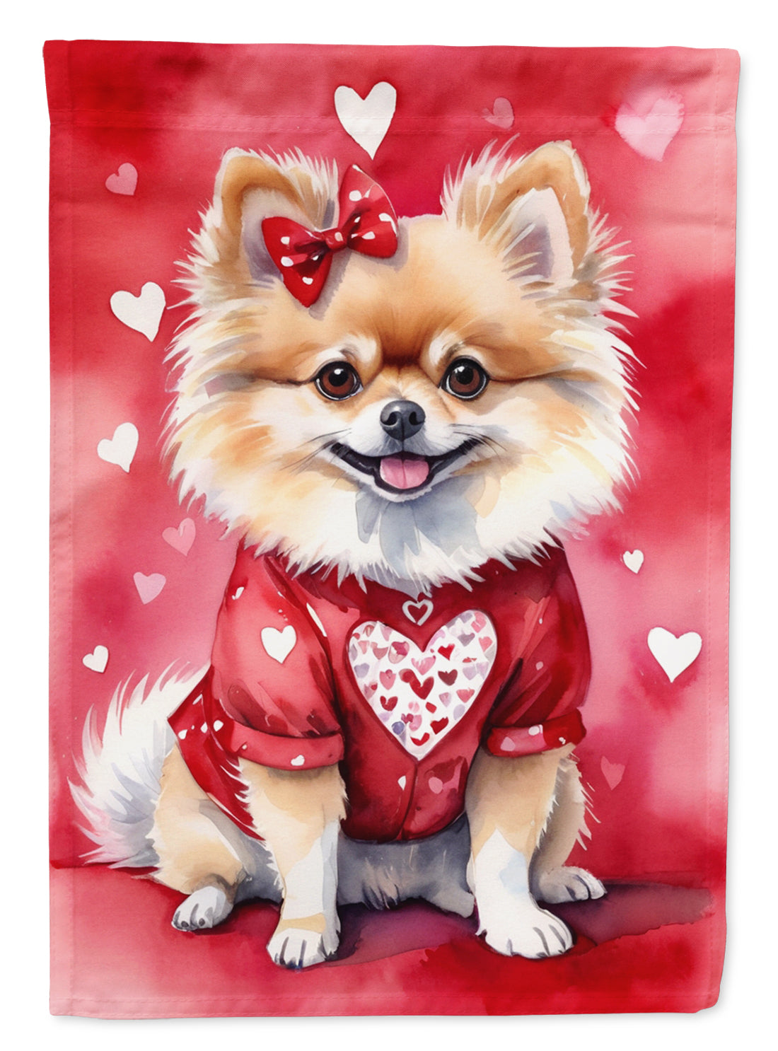 Buy this Pomeranian My Valentine House Flag