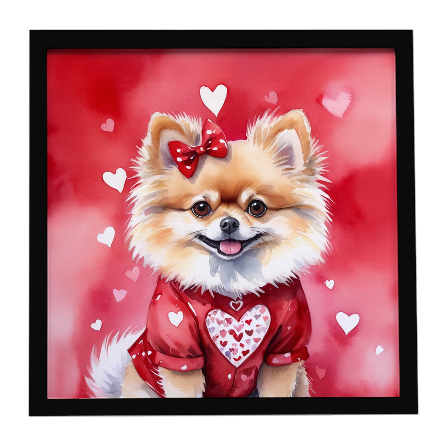 Buy this Pomeranian My Valentine Framed Metal Print