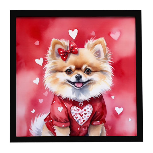 Buy this Pomeranian My Valentine Framed Metal Print