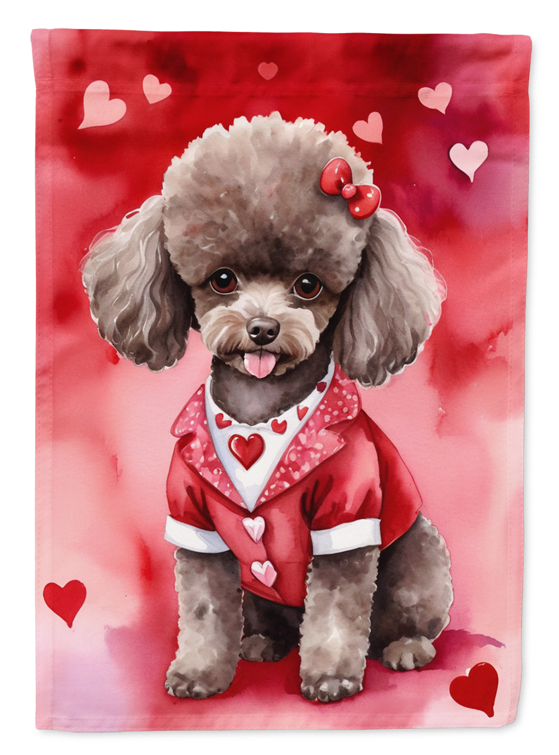 Buy this Chocolate Poodle My Valentine House Flag