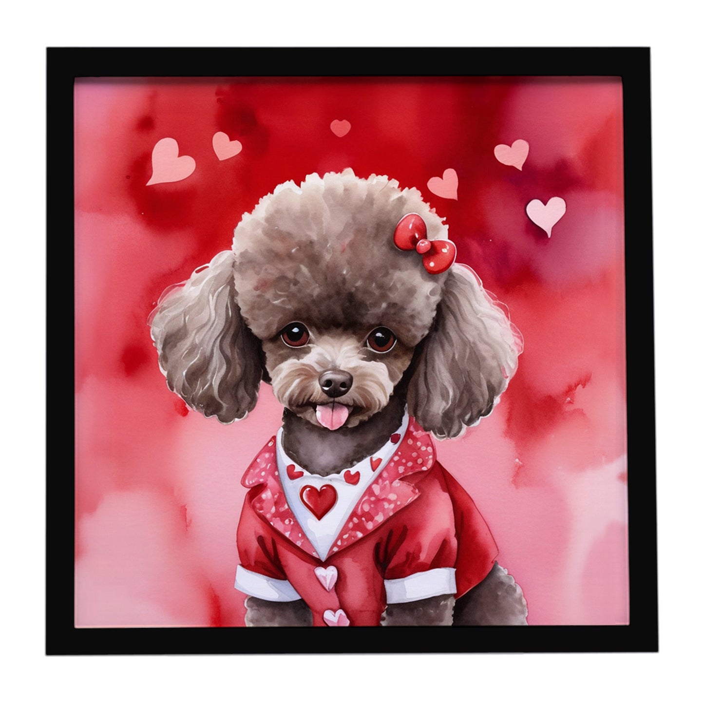 Buy this Chocolate Poodle My Valentine Framed Metal Print
