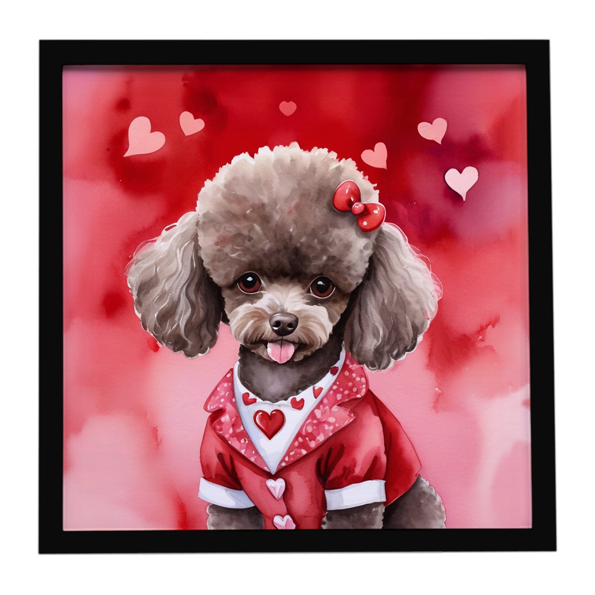 Buy this Chocolate Poodle My Valentine Framed Metal Print