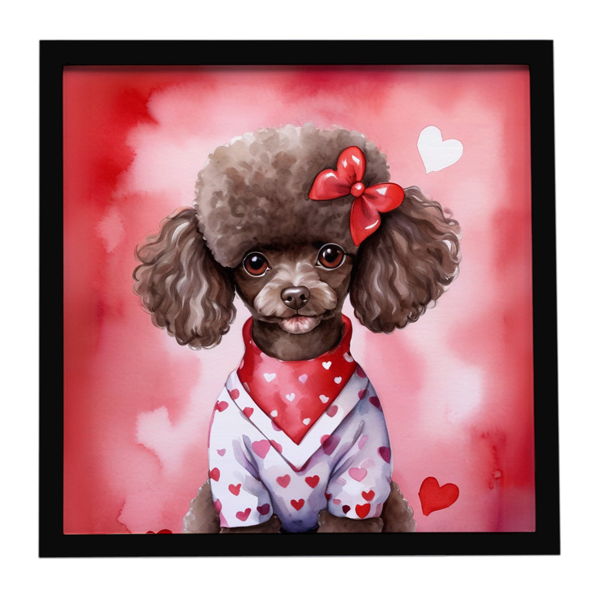 Buy this Chocolate Poodle My Valentine Framed Metal Print