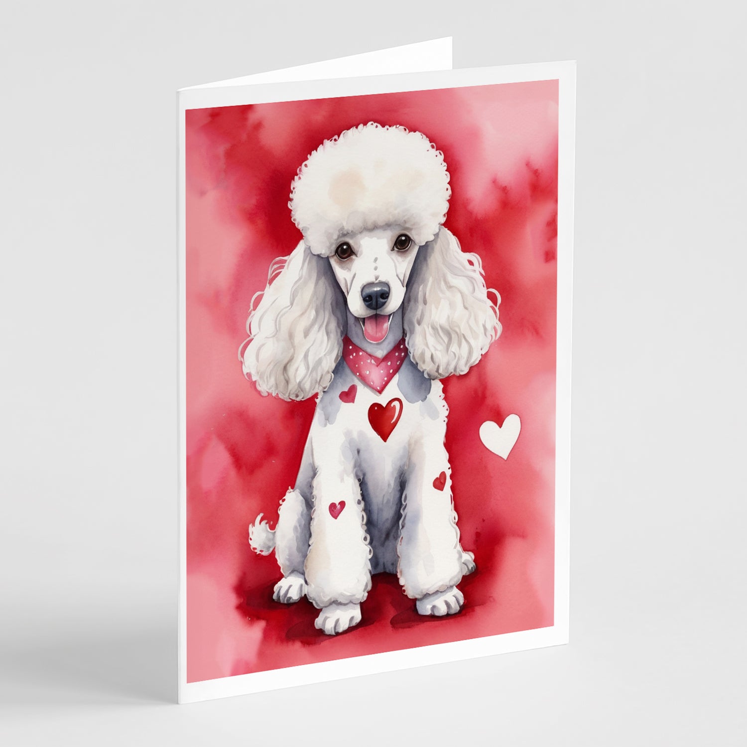 Buy this White Poodle My Valentine Greeting Cards Pack of 8