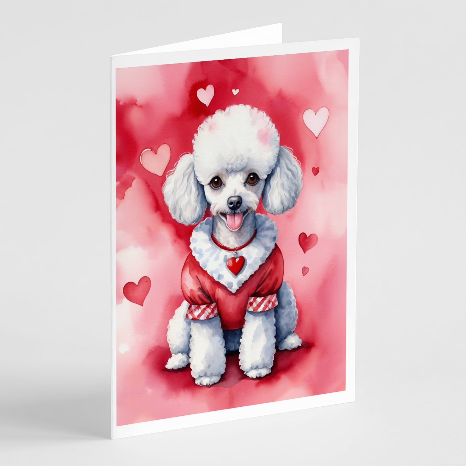 Buy this White Poodle My Valentine Greeting Cards Pack of 8