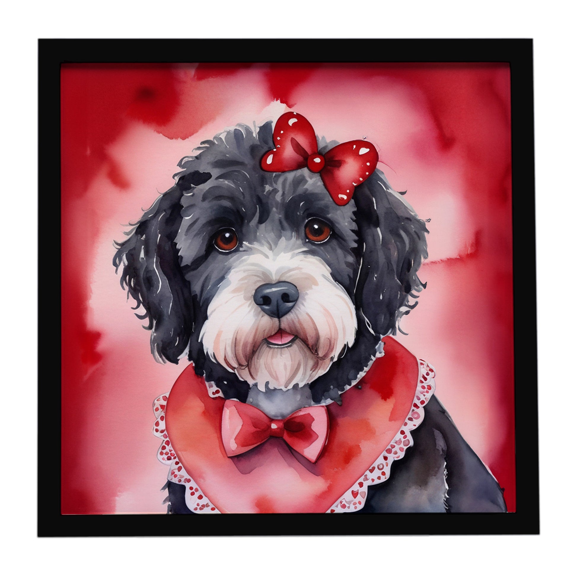 Buy this Portuguese Water Dog My Valentine Framed Metal Print