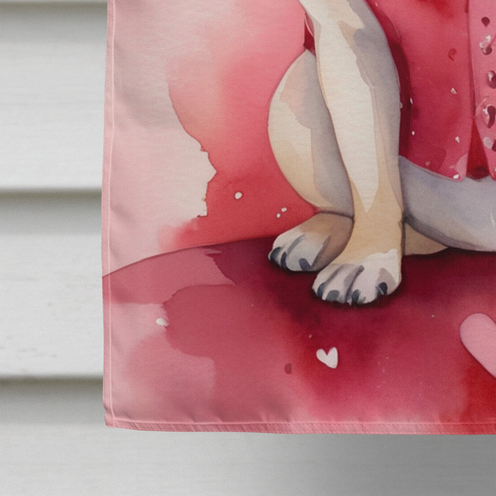 Pug My Valentine House Flag