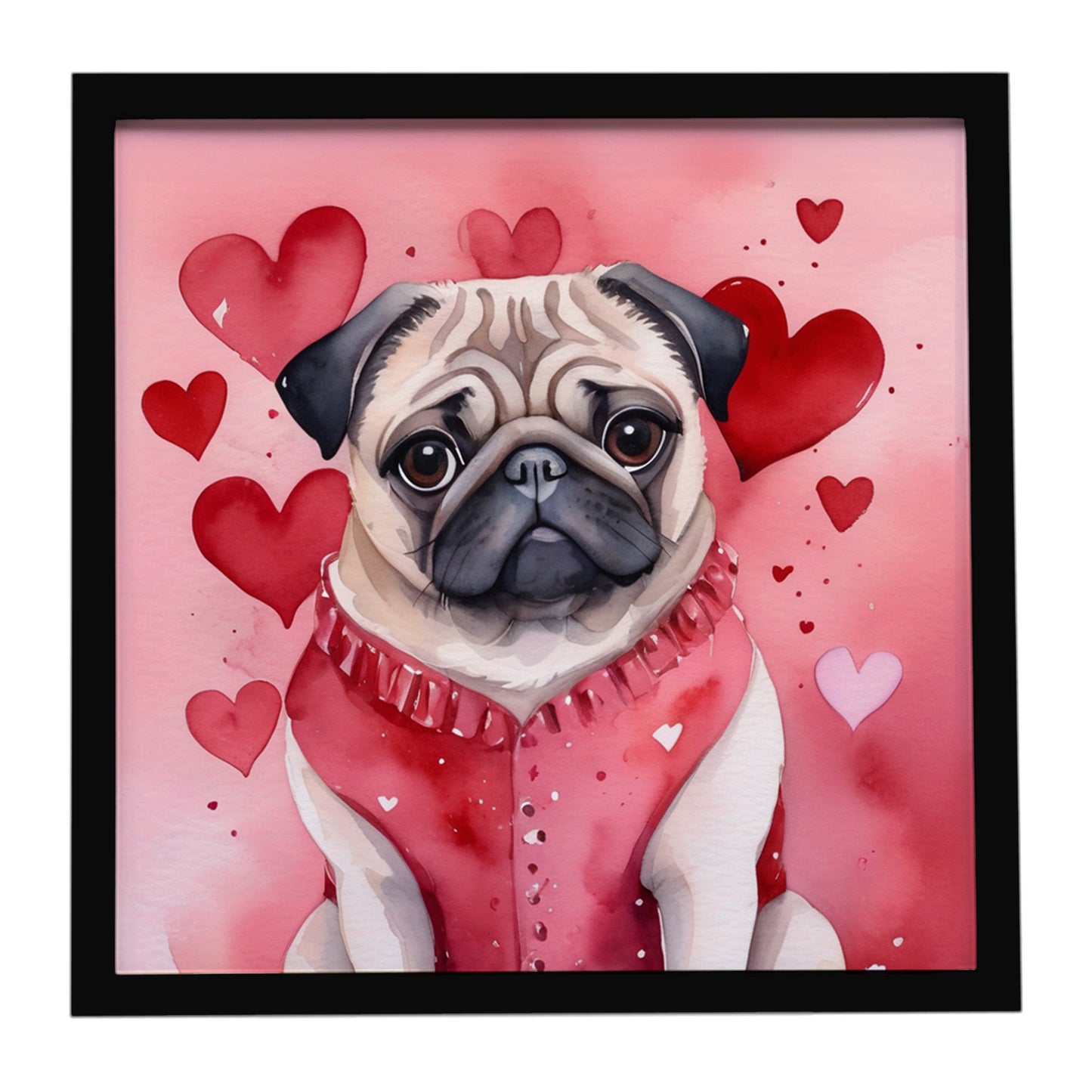 Buy this Pug My Valentine Framed Metal Print
