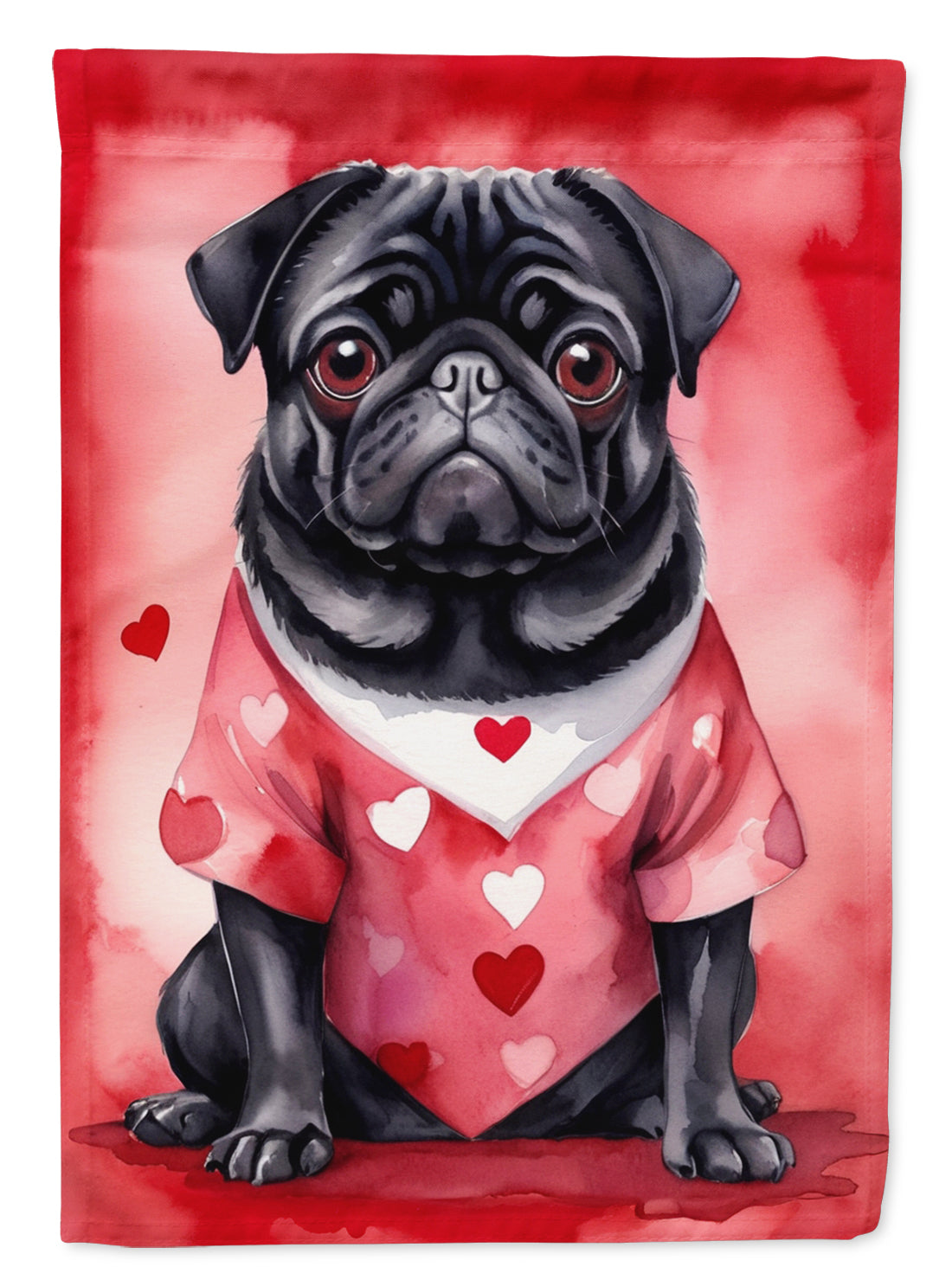 Buy this Pug My Valentine House Flag