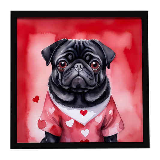 Buy this Pug My Valentine Framed Metal Print