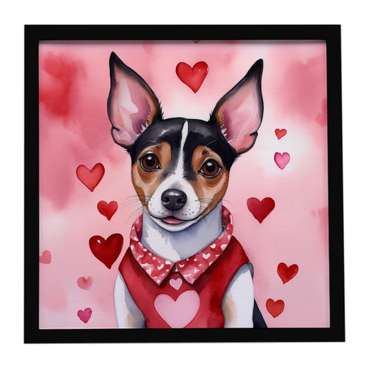Buy this Rat Terrier My Valentine Framed Metal Print