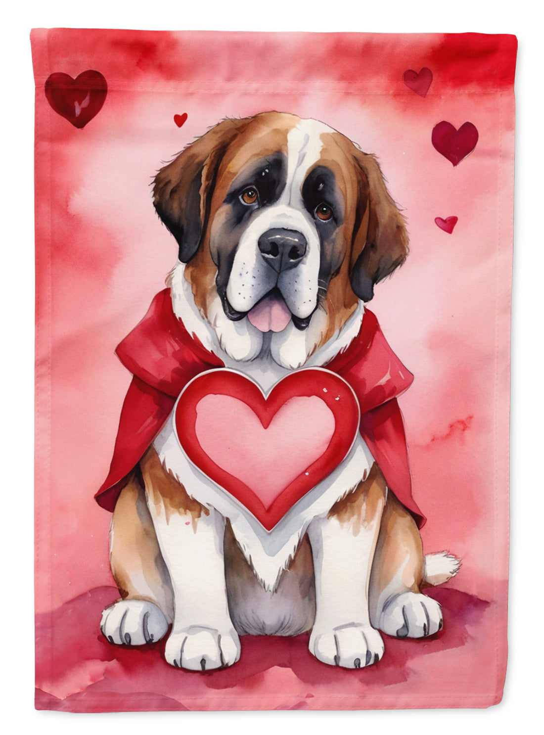 Buy this Saint Bernard My Valentine House Flag