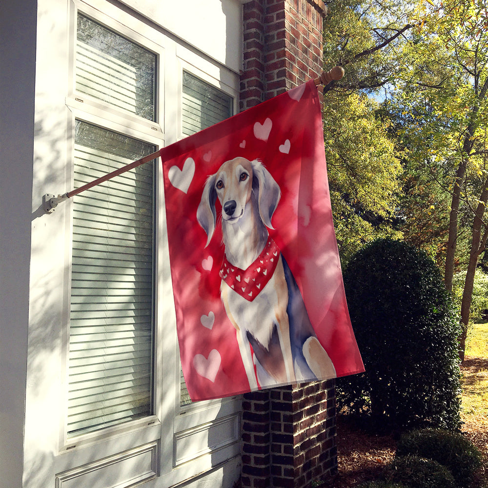 Saluki My Valentine House Flag