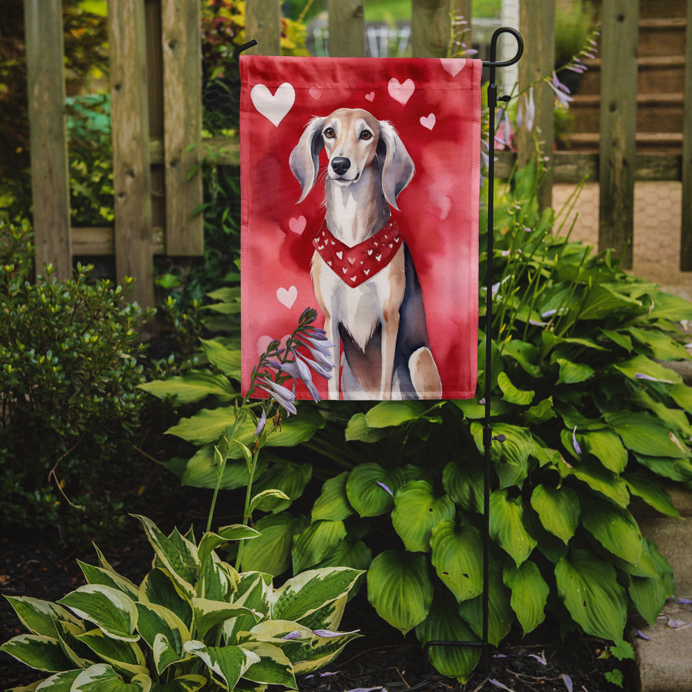 Saluki My Valentine Garden Flag