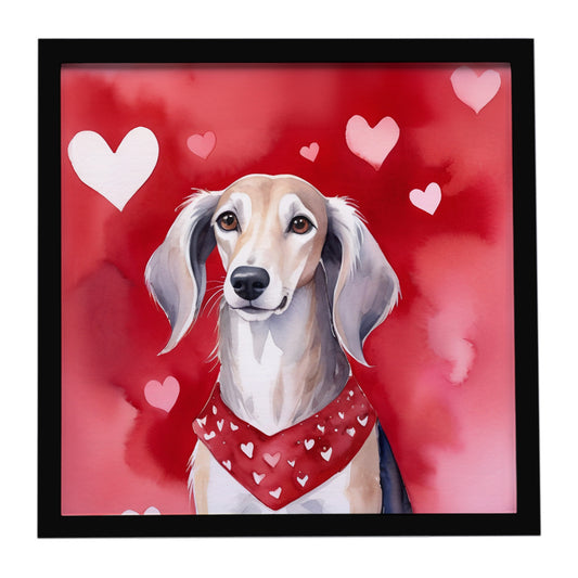 Buy this Saluki My Valentine Framed Metal Print