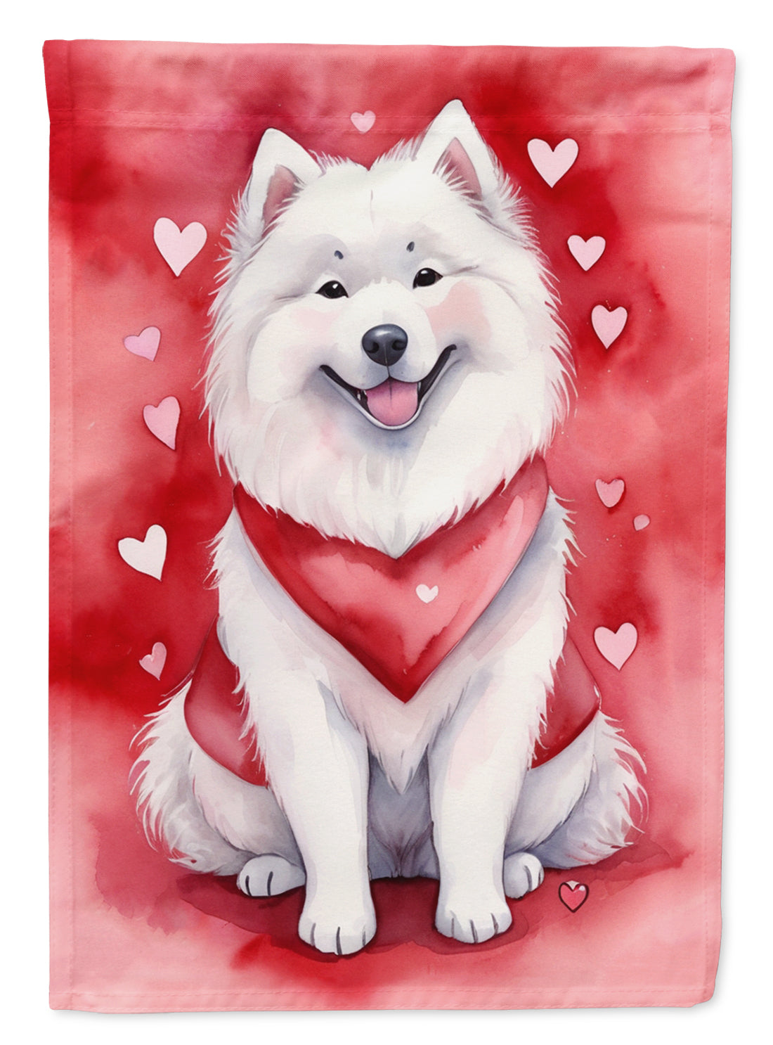 Buy this Samoyed My Valentine House Flag